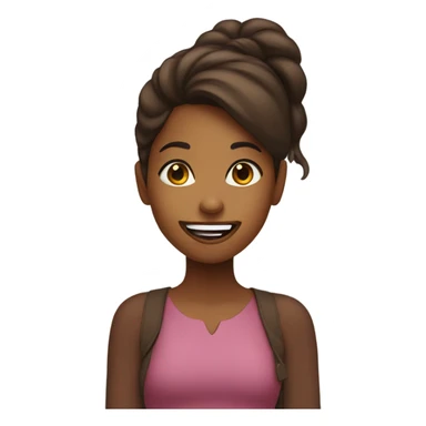 Brown girl sticking out her tongue sticker