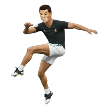 Cristiano Ronaldo qui fait une retourné acrobatique sticker