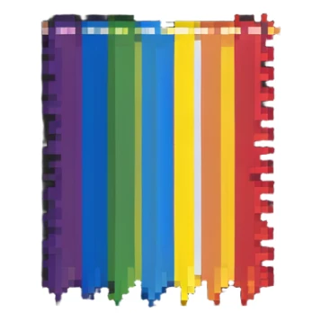 pixel art style pride flag, simple and colorful sticker
