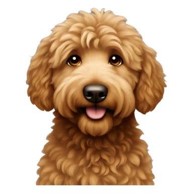 Brown fluffy golden doodle sticker