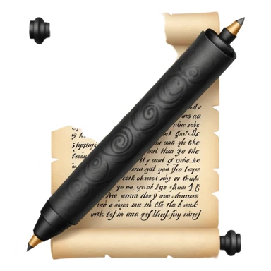 Calligraphy scroll sticker