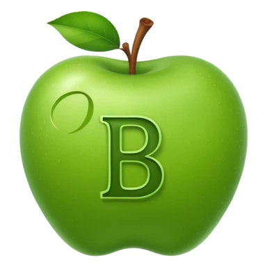 Empty apple like o with letter B in the midlle sticker