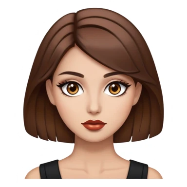 brown hair brown eyes pretty bratz baddie sticker