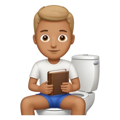 Guy taking a poopie sticker