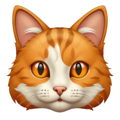 Res cat with big nose sticker