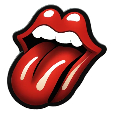 Rolling Stones tongue logo sticker
