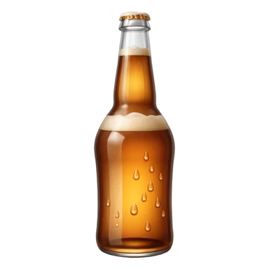 generic brown beer bottle sticker