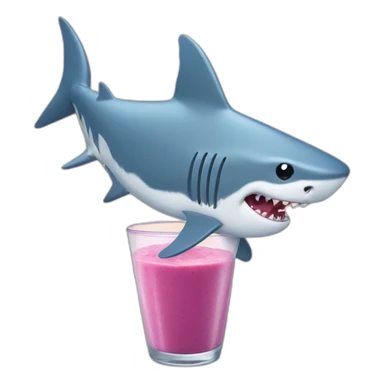 Shark drink a smoothie  sticker