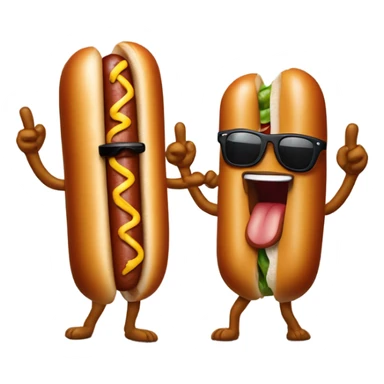 2 hotdogs in a rap battle sticker