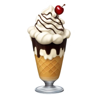 Ice cream sundae sticker