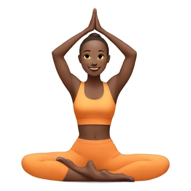 yoga girl saying hi sticker