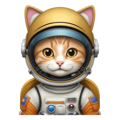 closed Astronaut rides cat sticker