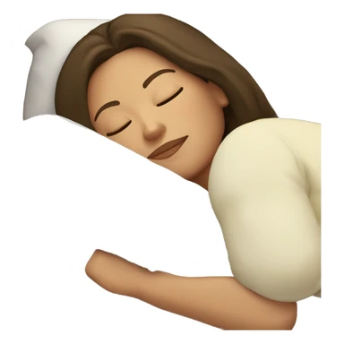 Brunette Caucasian women sleeping in bed sticker