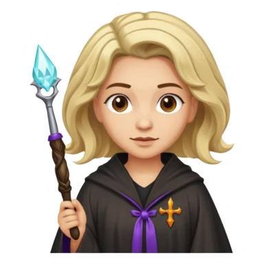 hair dresser with witch robe sticker