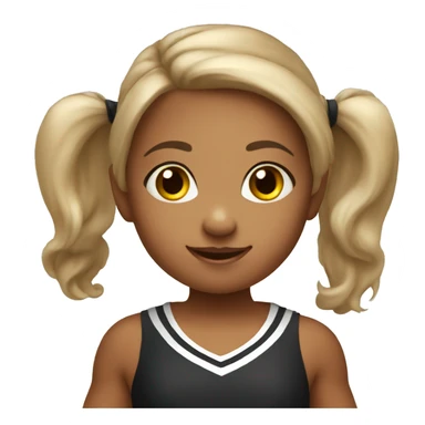 Little girl cheerleader sticker