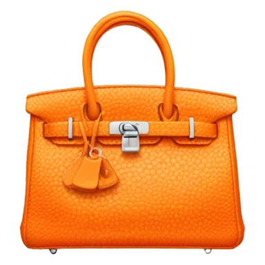 Orange birkin purse sticker