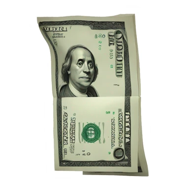 Cash with linear chart sticker