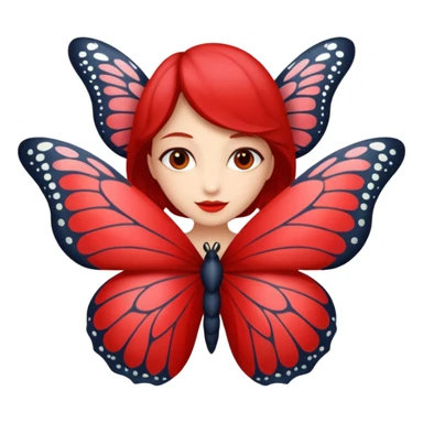 UNA MARIPOSA ROJA, PERO DEBE SER UN ROJO UN POCO CLARO. sticker
