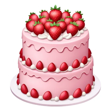 2 tier Strawberry Cake sticker