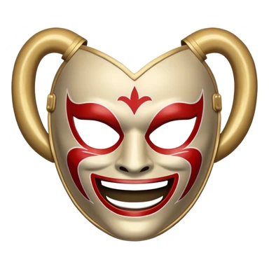 holding an empty Lucha mask sticker