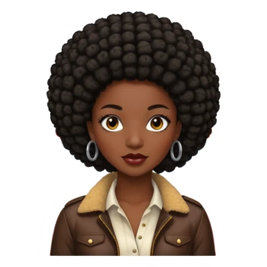 Classic mustang dark women with short afro sticker