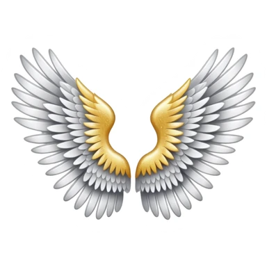 wings glitter white sticker