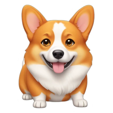 orange corgi who is fat sticker