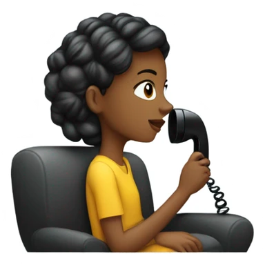 Girl on landline  sticker