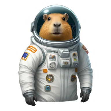 capybara in a spacesuit sticker