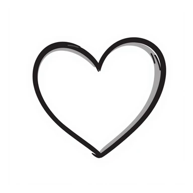 A classic love heart symbol with hand-drawn scribbled lines, slightly asymmetrical with personality, casual sketch style sticker