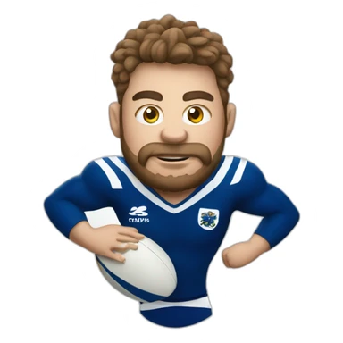 scottish playing rugby sticker