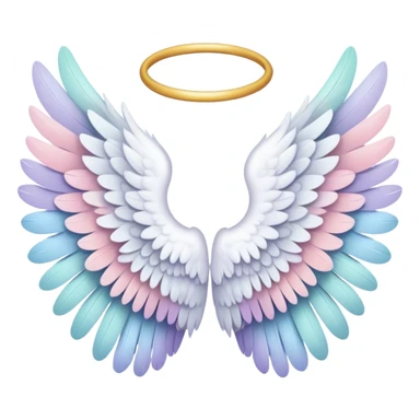 cute pastel angel wing sticker