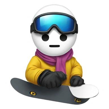 Dot in snowboard  sticker