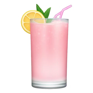 Light pink cocktail tall glass no straw sticker