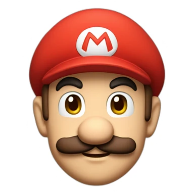 super mario face red hat sticker