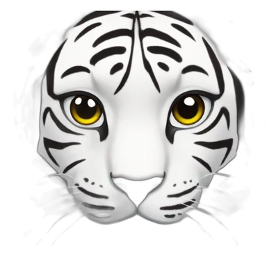 japanese anime like white tiger sticker