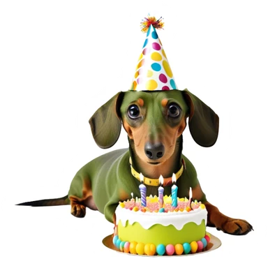 Dachshund Birthday sticker