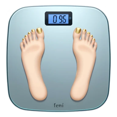 feet on digital scales sticker