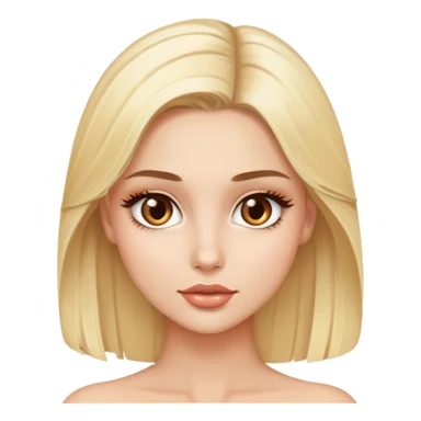 blonde luxury model rococo, brown eyes sticker