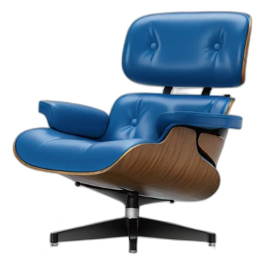 eames lounge chair in blue sticker