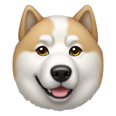 White Akita Inu sticker
