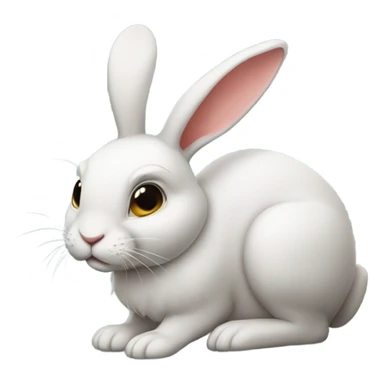 Rabbit that has fallen over sticker