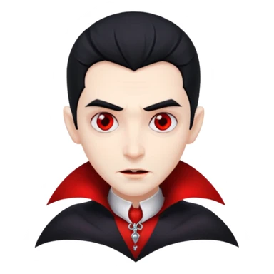 cute hide dracula no background sticker
