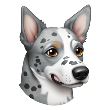 Australian cattle dog grey and white spotted with blue eyes sticker