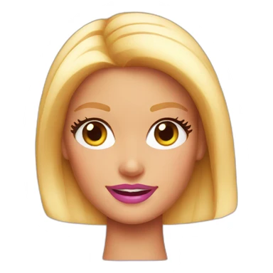barbie emoji face sticker