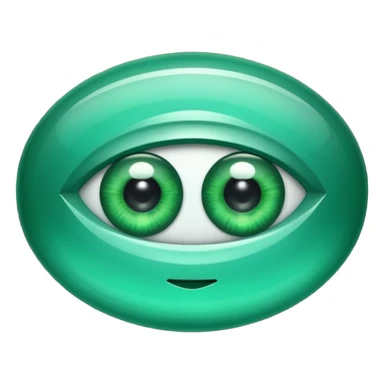 emerald stone with eyes  sticker