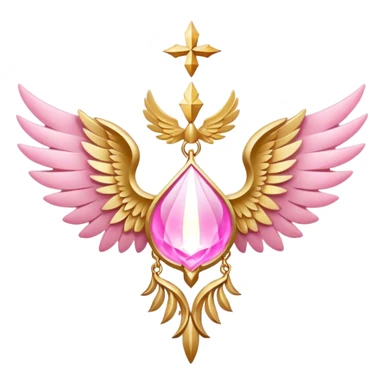 6 wings emblem holy light pink sticker