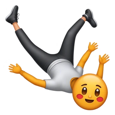 Create an emoji of someone slipping mid air sticker