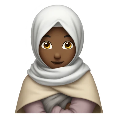 Bunny hugging a tall hijab girl  sticker