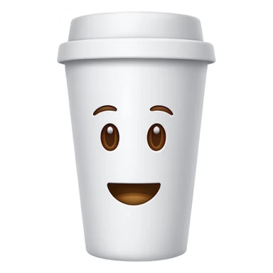 Paper coffee cup sticker